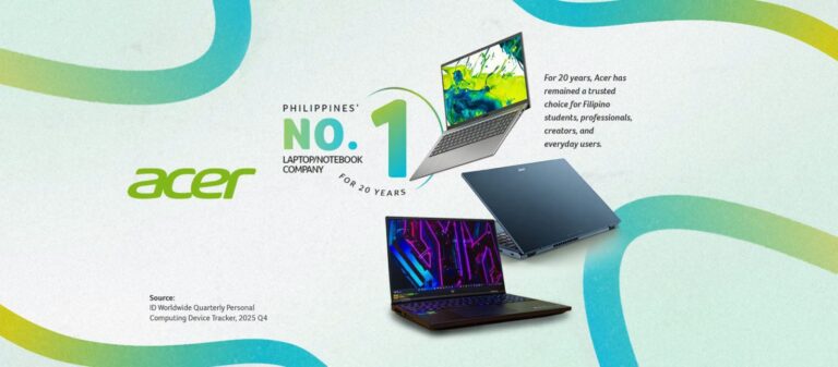 Two decades strong: Acer maintains its leadership as the #1 laptop brand in the Philippines