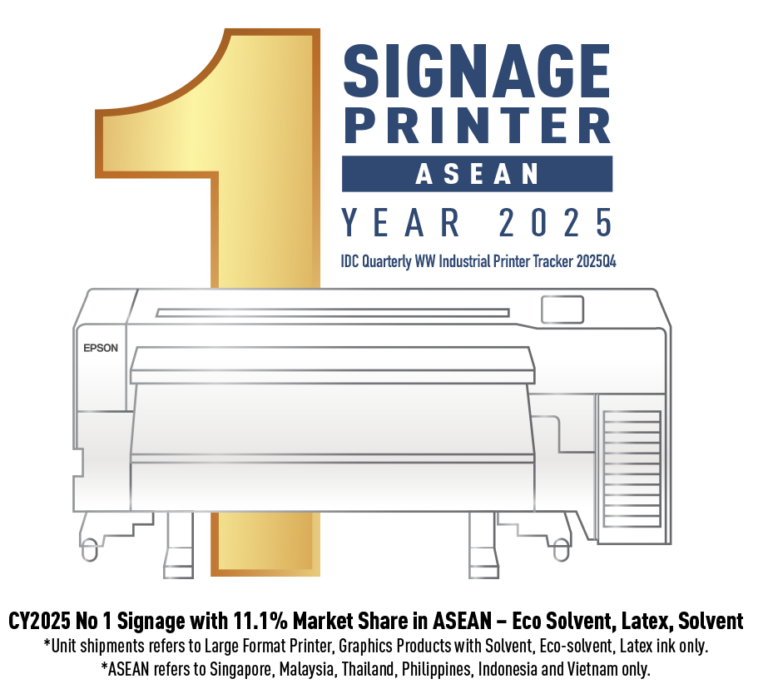 Epson recognized by IDC as the leading printer brand within ASEAN